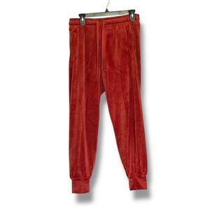Offline By Aerie Velour Jogger Sweatpants Burnt Orange Y2K Med